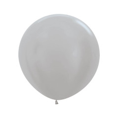 Round Balloons 24inch (60cm) - Silver - 481 R24481 Sempertex France