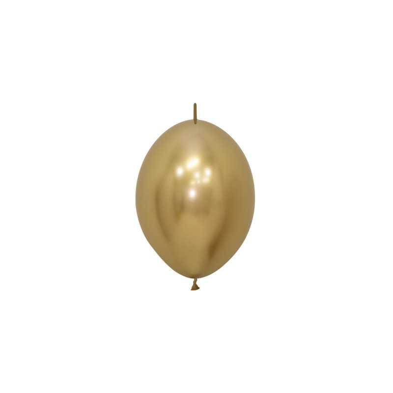 Ballons Link-O-Loon 6" (15cm) or chromé (Reflex Gold 970) – 25 Pcs