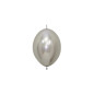 Ballons Link-O-Loon 6" (15cm) argent chromé (Reflex Silver 981) – 25 Pcs