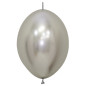 Ballons Link-O-Loon 12" (30cm) argent chromé (Reflex Silver 981) – 25 Pcs