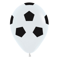 Ballons imprimés 12inch (30cm) - Soccer Ball - White - 005 R12SOCCER Sempertex France