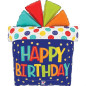 Ballon aluminium Paquet cadeau d'anniversaire 26" (65cm)