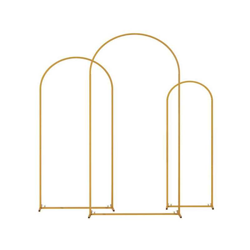 Set de 3 arches métalliques dorées pour décoration ballon Set de 3 arches métalliques dorées pour décoration ballon