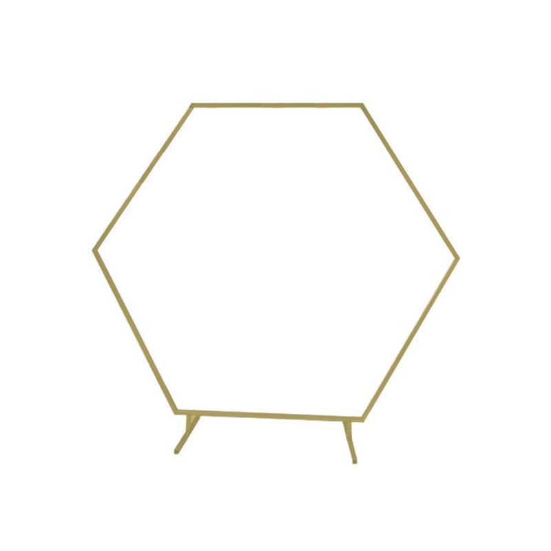 Support hexagone doré pour décoration ballon 230cm Support hexagone doré pour décoration ballon 230cm
