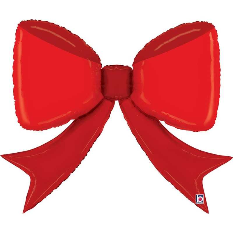 Ballon aluminium Nœud rouge 90cm (41") Ballon aluminium Nœud rouge 90cm (41")
