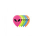 Ballons ronds 5" (12cm) imprimés Alien Assortiment Néon – 50 Pcs