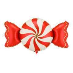 ballon-aluminium-bonbon-beige-rouge-113cm