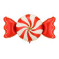 Ballon aluminium Bonbon beige et rouge 113cm
