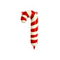 Ballons aluminium Sucre d’orge rouge et blanc 31cm – 5 Pcs