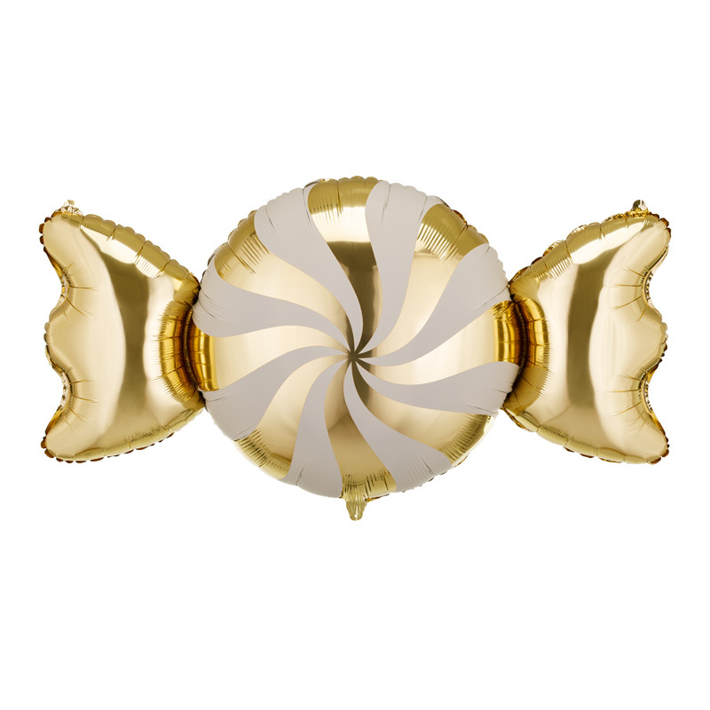 Ballon aluminium Bonbon beige doré 113cm