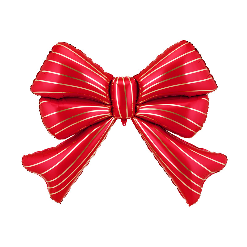 Ballon aluminium Nœud XXL rouge et doré 139cm Ballon aluminium Nœud XXL rouge et doré 139cm